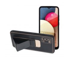 Forcell LEATHER Case Kickstand  Samsung Galaxy A02S černý