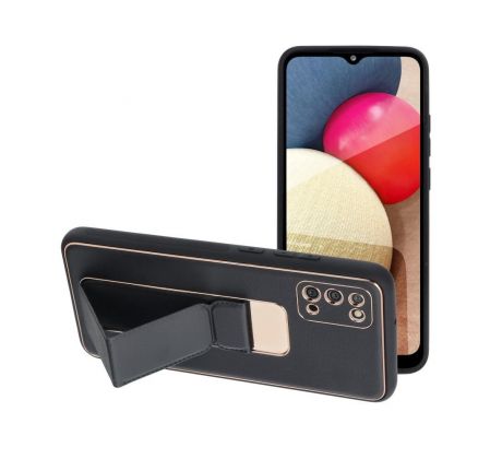 Forcell LEATHER Case Kickstand  Samsung Galaxy A02S černý