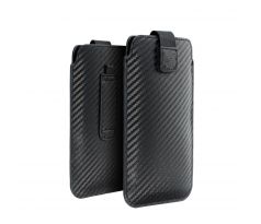 Forcell POCKET Carbon Case - Size 16 -  Samsung A22 5G / LTE ( 4G ) /  S21 FE / A51 / A31 / M21 / A6 Plus 2018 / A7 2018 Xiaomi Mi 11 Lite 5G OPPO Reno 5 Huawei Mate 20 Lite / P20 Lite