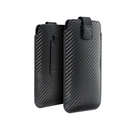 Forcell POCKET Carbon Case - Size 16 -  Samsung Galaxy A22 5G / LTE ( 4G ) /  S21 FE / A51 / A31 / M21 / A6 Plus 2018 / A7 2018 Xiaomi Mi 11 Lite 5G OPPO Reno 5 Huawei Mate 20 Lite / P20 Lite