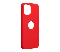Forcell Silicone Case  iPhone 12 mini červený (with hole)