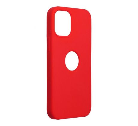 Forcell Silicone Case  iPhone 12 mini červený (with hole)