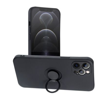 Forcell SILICONE RING Case  iPhone 13 Pro Max černý