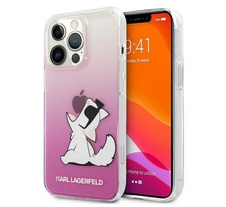 Original   KARL LAGERFELD  iPhone 13 Pro CHOUPETTE EAT GRADIENT PINK KLHCP13LCFNRCPI