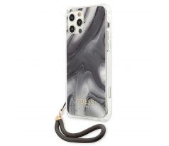Original GUESS GUHCP12LKSMAGR iPhone 12 Pro Max marble cord šedý