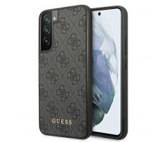Original GUESS GUHCS22SG4GFGR Samsung S22 (4G Metal zlatý Logo / šedý)