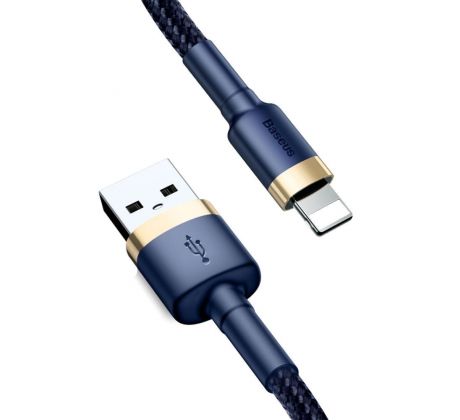 NABÍJECÍ A DATOVÝ KABEL BASEUS CAFULE LIGHTNING CABLE 200CM NAVY BLUE/GOLD