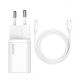 SÍŤOVÁ NABÍJEČKA NA MOBIL A TABLET BASEUS SUPER SI NETWORK CHARGER PD20W + LIGHTNING CABLE WHITE