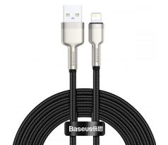 NABÍJECÍ A DATOVÝ KABEL BASEUS CAFULE METAL LIGHTNING CABLE 2.4A 200CM BLACK