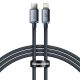 NABÍJECÍ A DATOVÝ KABEL BASEUS CRYSTAL SHINE TYPE-C TO LIGHTNING CABLE PD20W 120CM BLACK