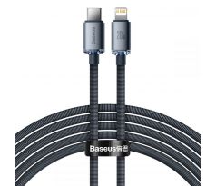 NABÍJECÍ A DATOVÝ KABEL BASEUS CRYSTAL SHINE TYPE-C TO LIGHTNING CABLE PD20W 200CM BLACK