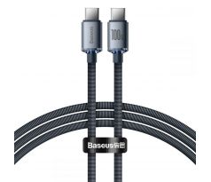 BASEUS CRYSTAL SHINE TYPE-C TO TYPE-C CABLE PD100W/3A 120CM BLACK