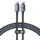 NABÍJECÍ A DATOVÝ KABEL BASEUS CRYSTAL SHINE TYPE-C TO TYPE-C CABLE PD100W/3A 120CM BLACK