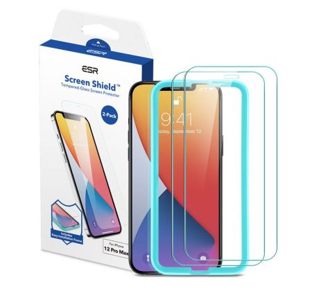 OCHRANNÉ TVRZENÉ SKLO ESR SCREEN SHIELD 2-PACK iPhone  12/12 Pro CLEAR