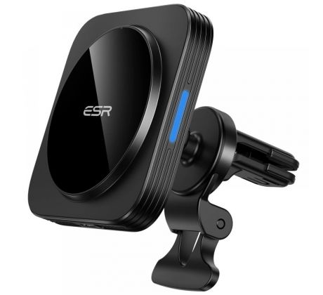 DRŽÁK DO AUTA S BEZDRÁTOVÝM NABÍJENÍM ESR HALOLOCK MAGNETIC MAGSAFE VENT CAR MOUNT WIRELESS CHARGER BLACK