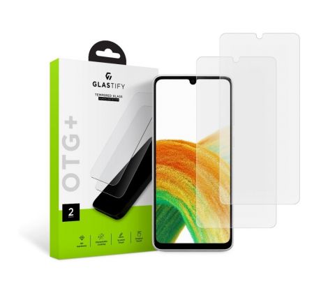 2KS V BALENÍ, SET 2 OCHRANNÝCH SKEL GLASTIFY OTG+ 2-PACK SAMSUNG GALAXY A33 5G CLEAR