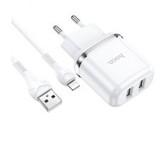HOCO N4 ASPIRING NETWORK CHARGER + LIGHTNING CABLE WHITE