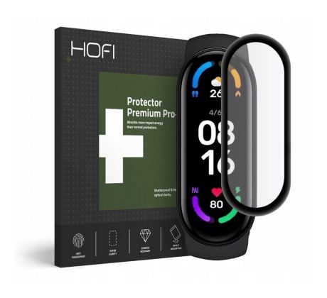 HYBRIDNÍ SKLO HOFI HYBRID GLASS XIAOMI MI SMART BAND 6 / 6 NFC BLACK