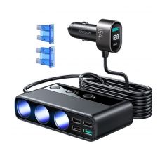 JOYROOM JR-CL06 MULTI-PORT USB CAR CHARGER PD154W/QC3.0 BLACK