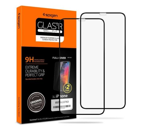 2KS V BALENÍ, SET 2 OCHRANNÝCH SKEL SPIGEN GLASS FC 2-PACK iPhone 11 Pro/X/Xs