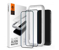 2KS V BALENÍ, SET 2 OCHRANNÝCH SKEL SPIGEN ALM GLASS FC 2-PACK iPhone 12 Pro Max BLACK