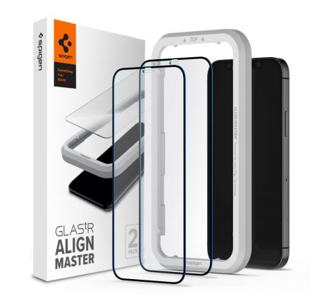 2KS V BALENÍ, SET 2 OCHRANNÝCH SKEL SPIGEN ALM GLASS FC 2-PACK iPhone 12 Pro Max BLACK