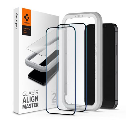 OCHRANNÉ TVRZENÉ SKLO SPIGEN ALM GLASS FC 2-PACK iPhone 12 Pro Max BLACK