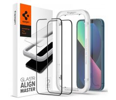 OCHRANNÉ TVRZENÉ SKLO SPIGEN ALM GLASS FC 2-PACK iPhone 13 Pro Max / 14 Plus / 15 Plus BLACK