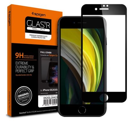 OCHRANNÉ TVRZENÉ SKLO SPIGEN GLASS FC iPhone 7 / 8 / SE 2020 / 2022 BLACK