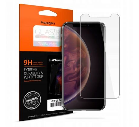 OCHRANNÉ TVRZENÉ SKLO SPIGEN GLAS.TR SLIM iPhone X / XS / 11 Pro CLEAR