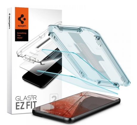 2KS V BALENÍ, SET 2 OCHRANNÝCH SKEL SPIGEN GLAS.TR ”EZ FIT” 2-PACK SAMSUNG GALAXY S22