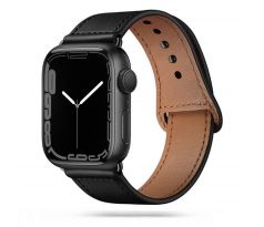 ŘEMÍNEK TECH-PROTECT LEATHERFIT APPLE WATCH 4 / 5 / 6 / 7 / 8 / 9 / SE / ULTRA 1 / 2 (42 / 44 / 45 / 49 MM) BLACK