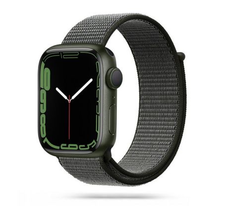 ŘEMÍNEK TECH-PROTECT NYLON APPLE WATCH 4 / 5 / 6 / 7 / 8 / 9 / SE / ULTRA 1 / 2 (42 / 44 / 45 / 49 MM) DARK OLIVE