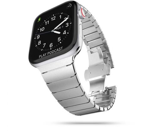 ŘEMÍNEK TECH-PROTECT LINKBAND APPLE WATCH 4 / 5 / 6 / 7 / 8 / 9 / SE / ULTRA 1 / 2 (42 / 44 / 45 / 49 MM) SILVER