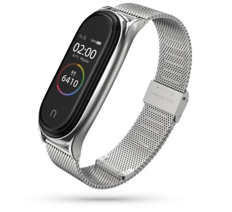 ŘEMÍNEK TECH-PROTECT MILANESEBAND XIAOMI MI SMART BAND 5 / 6 / 6 NFC SILVER