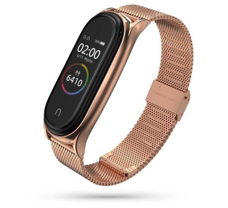 ŘEMÍNEK TECH-PROTECT MILANESEBAND XIAOMI MI SMART BAND 5 / 6 / 6 NFC ROSE GOLD