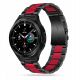ŘEMÍNEK TECH-PROTECT STAINLESS SAMSUNG GALAXY WATCH 4 / 5 / 5 PRO / 6 / 7 / FE BLACK/RED