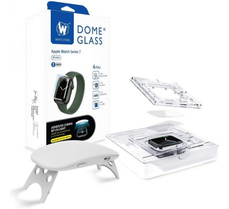 OCHRANNÉ TVRZENÉ SKLO WHITESTONE DOME GLASS 2-PACK & BEZEL APPLE WATCH 7 / 8 / 9 (41 MM) CLEAR