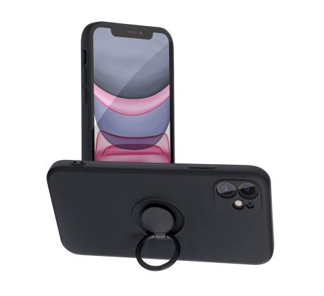 Forcell SILICONE RING Case  iPhone 11 černý