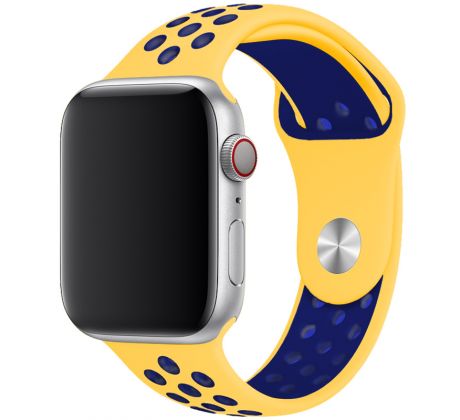 Řemínek pro Apple Watch (42/44/45mm) Sport, yellow-midnight blue (velikost S)