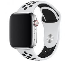 Řemínek pro Apple Watch (38/40/41mm) Sport, white-black (velikost S)