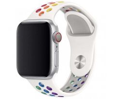 Řemínek pro Apple Watch (42/44/45mm) Sport, white-colorful (velikost S)