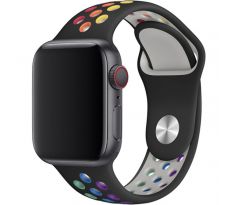 Řemínek pro Apple Watch (42/44/45mm) Sport,  black-colorful (velikost S)