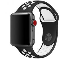 Řemínek pro Apple Watch (38/40/41mm) Sport, black-white  (velikost S)