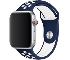 Řemínek pro Apple Watch (38/40/41mm) Sport, blue-white (velikost S)