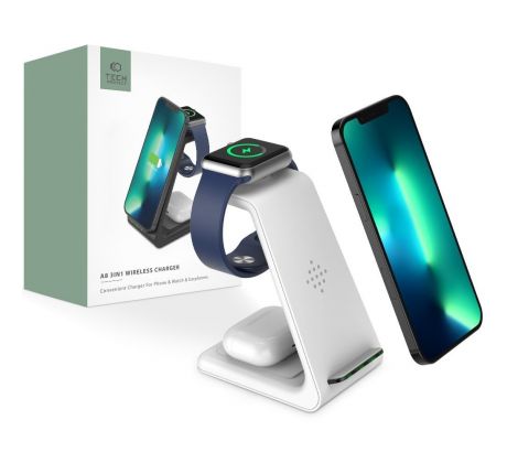 BEZDRÁTOVÁ NABÍJEČKA TECH-PROTECT A8 3IN1 WIRELESS CHARGER WHITE