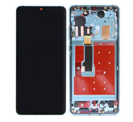 OLED displej + dotykové sklo Huawei P30 Pro s rámem (blue)