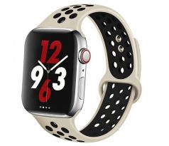 Řemínek pro Apple Watch (42/44/45mm) Sport, antique white-black (velikost L)