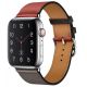 Kožený řemínek pro Apple Watch (42/44/45mm) Red Etain
