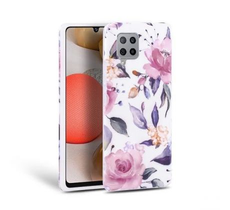 KRYT TECH-PROTECT FLORAL SAMSUNG GALAXY A42 5G WHITE